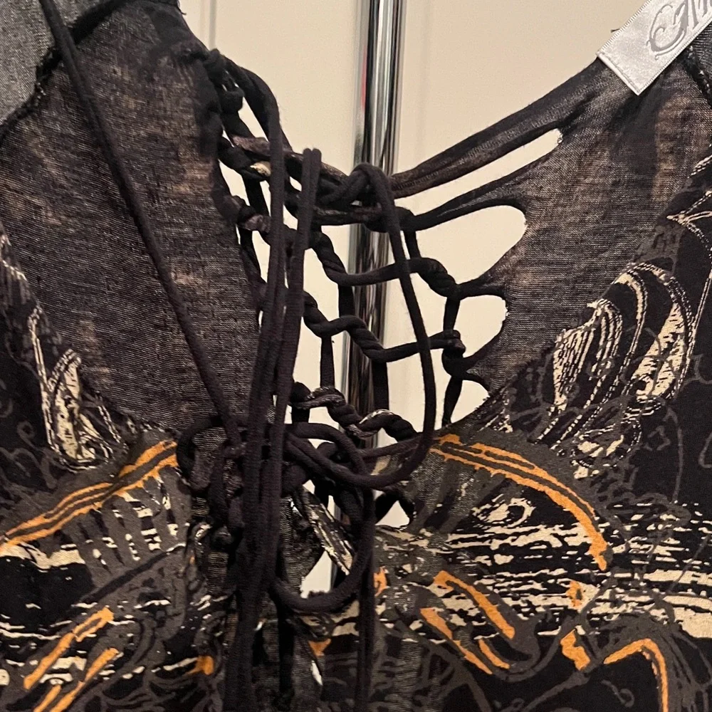 Anama Black and Orange Dress - Picture 5 of 5